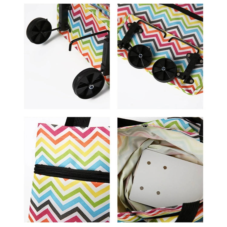 Sac de courses en tissu Oxford 2-en-1 Chariot de courses pliable