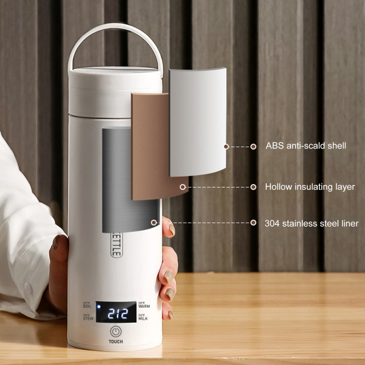 Tasse à eau chauffante électrique 300W 500ml, Bouilloire intelligente à contrôle de température, prise américaine SUS304, prise américaine SUS316, prise britannique SUS304, prise britannique SUS316, prise européenne SUS304, prise européenne SUS316