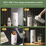 Tasse à eau chauffante électrique 300W 500ml, Bouilloire intelligente à contrôle de température, prise américaine SUS304, prise américaine SUS316, prise britannique SUS304, prise britannique SUS316, prise européenne SUS304, prise européenne SUS316