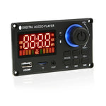 Amplificateur de puissance à écran couleur 100W 12V TPA3116 Carte décodeur Bluetooth avec enregistrement d'appels, télécommande en silicone, petite télécommande en silicone, petite télécommande