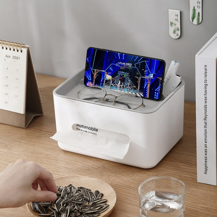 Boîte de rangement multifonctionnelle pour mouchoirs, serviettes et télécommandes