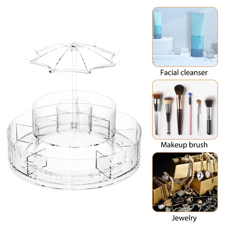 Boîte de Rangement Cosmétique Grande Capacité Tube de Brosses Rotatif