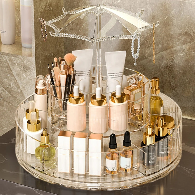 Boîte de Rangement Cosmétique Grande Capacité Tube de Brosses Rotatif