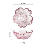 5 pièces/Set Marteau Verre Fleur de Cerisier Assiette Assiette à Sauce Maison Petite Assiette, Rose