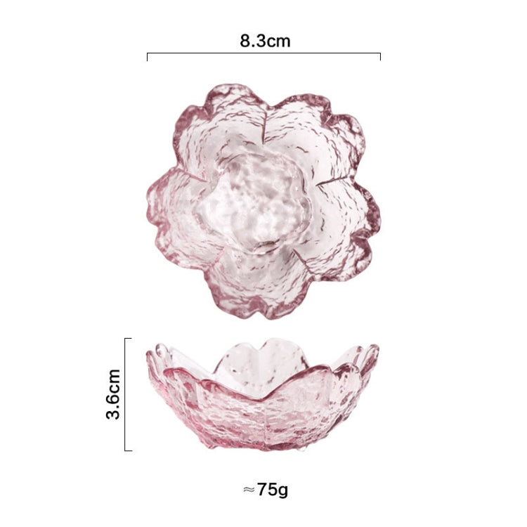5 pièces/Set Marteau Verre Fleur de Cerisier Assiette Assiette à Sauce Maison Petite Assiette, Rose