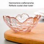 5 pièces/Set Marteau Verre Fleur de Cerisier Assiette Assiette à Sauce Maison Petite Assiette, Rose