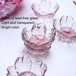 5 pièces/Set Marteau Verre Fleur de Cerisier Assiette Assiette à Sauce Maison Petite Assiette, Rose