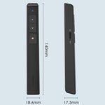 Deli 2.4GHz Tourne-page USB avec clic et pointeur laser pour PPT, 2802 (Noir), 2802 (Blanc)