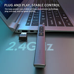 Deli 2.4GHz Tourne-page USB avec clic et pointeur laser pour PPT, 2802 (Noir), 2802 (Blanc)