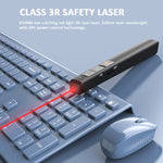 Deli 2.4GHz Tourne-page USB avec clic et pointeur laser pour PPT, 2802 (Noir), 2802 (Blanc)