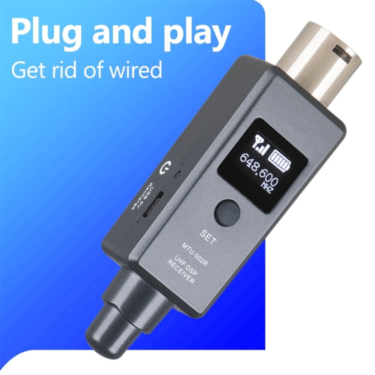 Système micro sans fil MTU-002 UHF DSP émetteur et récepteur micro/ligne deux modes
