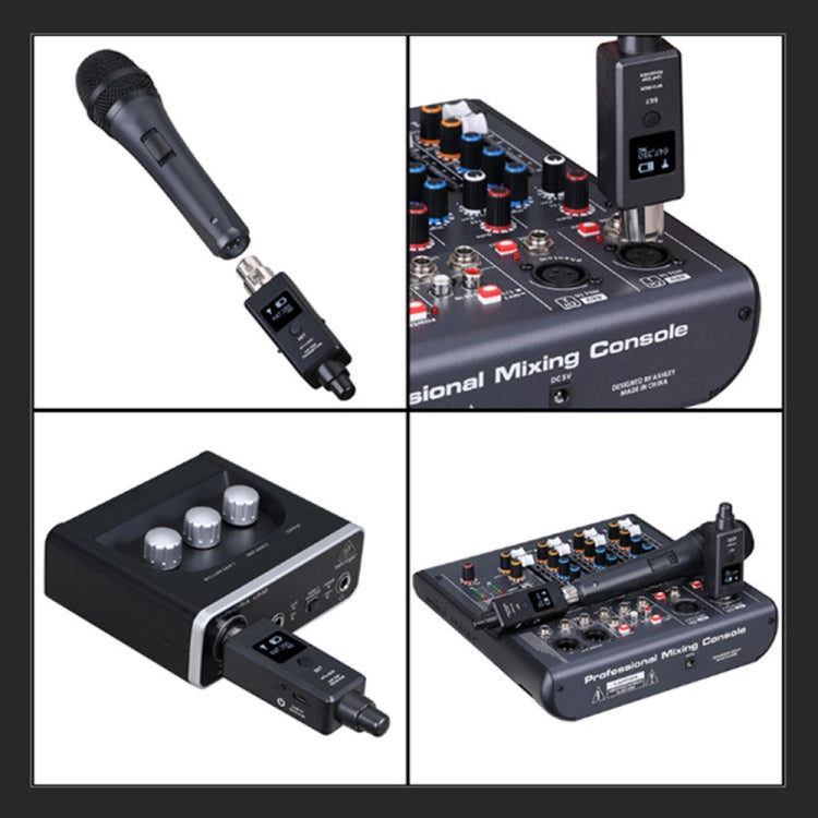 Système micro sans fil MTU-002 UHF DSP émetteur et récepteur micro/ligne deux modes
