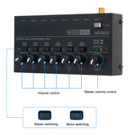 Mixeur audio stéréo 6 canaux ultra-compact à faible bruit, prise US, MIX600