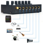 Mixeur audio stéréo 6 canaux ultra-compact à faible bruit, prise US, MIX600
