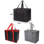 Sac isotherme en aluminium non tissé pour bento, sac repas à emporter avec plaque de fond, 41x26x33cm