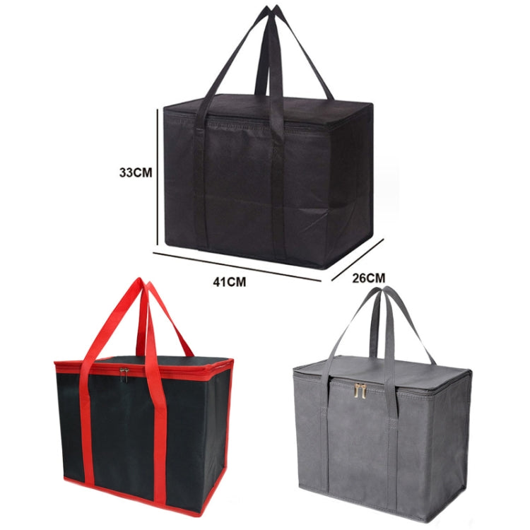 Sac isotherme en aluminium non tissé pour bento, sac repas à emporter avec plaque de fond, 41x26x33cm