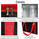 Sac isotherme en aluminium non tissé pour bento, sac repas à emporter avec plaque de fond, 41x26x33cm