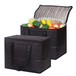 Sac isotherme en aluminium non tissé pour bento, sac repas à emporter avec plaque de fond, 41x26x33cm
