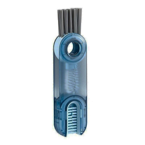Brosse de nettoyage 3 en 1 en forme de U pour couvercle de tasse, nettoyeur de rainures de couvercle de bouteille d'eau, B Gris, B Bleu, B Vert