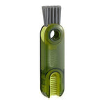 Brosse de nettoyage 3 en 1 en forme de U pour couvercle de tasse, nettoyeur de rainures de couvercle de bouteille d'eau, B Gris, B Bleu, B Vert