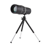 Télescope monoculaire haute définition 16x52 pour observation d'oiseaux en extérieur, prisme 16x52, film vert 16x52, sans sac 16x52, avec clip+trépied 16x52