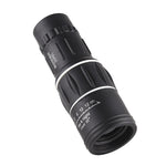 Télescope monoculaire haute définition 16x52 pour observation d'oiseaux en extérieur, prisme 16x52, film vert 16x52, sans sac 16x52, avec clip+trépied 16x52