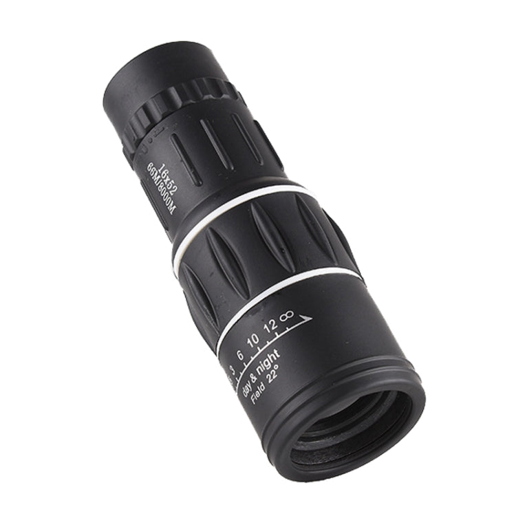 Télescope monoculaire haute définition 16x52 pour observation d'oiseaux en extérieur, prisme 16x52, film vert 16x52, sans sac 16x52, avec clip+trépied 16x52