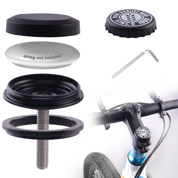 Pour AirTag 2e génération / AirTag 1re génération Coque de protection pour traqueur de vélo Support de fixation caché pour casque de vélo Antivol, rond, couvercle de bière