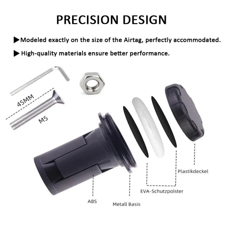 Pour support antivol de vélo GPS caché AirTag 2e génération / AirTag 1re génération, tube de fourche avant, style 1, style 2