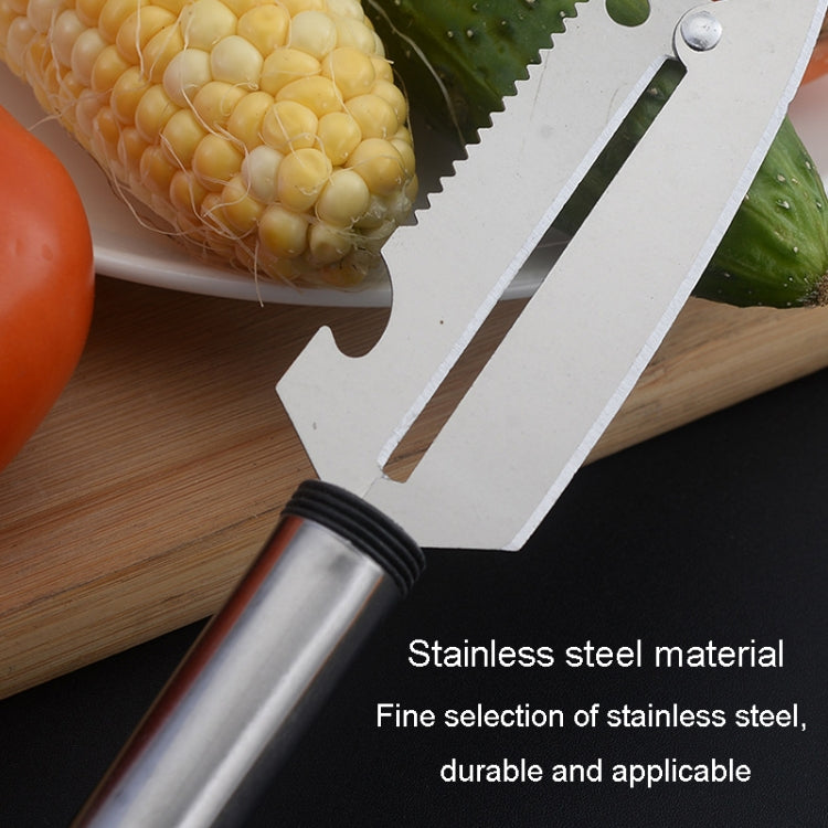 Couteau d'office multifonctionnel en acier inoxydable Éplucheur de fruits et légumes domestique Ouvre-bouteille