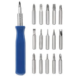 HOSHE Set de mini tournevis 16 en 1 avec multiples embouts pour montre et lunettes