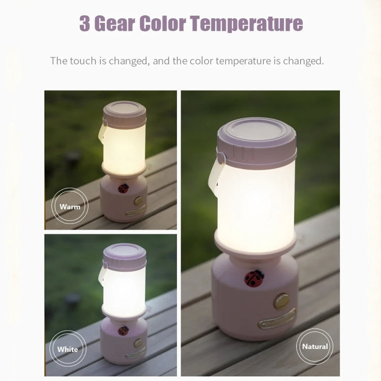 Veilleuse de chevet LED tripolaire à intensité variable Lumière d'ambiance décorative de camping