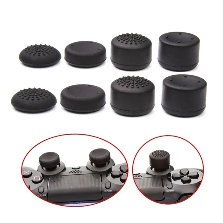 Lot de 8 capuchons de joystick en silicone pour PS5/PS4, avec protection pour les boutons de la manette.
