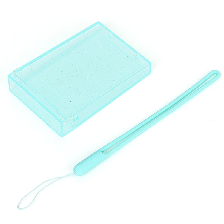Boîte à photos pailletée de 3 pouces pour crème glacée, boîte de rangement pour cartes photo de célébrités pour Polaroids, transparente, rose, violette, bleue, verte