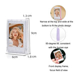 Boîte à photos pailletée de 3 pouces pour crème glacée, boîte de rangement pour cartes photo de célébrités pour Polaroids, transparente, rose, violette, bleue, verte