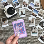 Boîte à photos pailletée de 3 pouces pour crème glacée, boîte de rangement pour cartes photo de célébrités pour Polaroids, transparente, rose, violette, bleue, verte