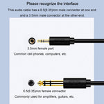 Câble audio amplificateur guitare JINGHUA 3,5 mm vers 6,5 mm, câble 6,35 mm, 0,5 m, 1,5 m, 3 m, 5 m