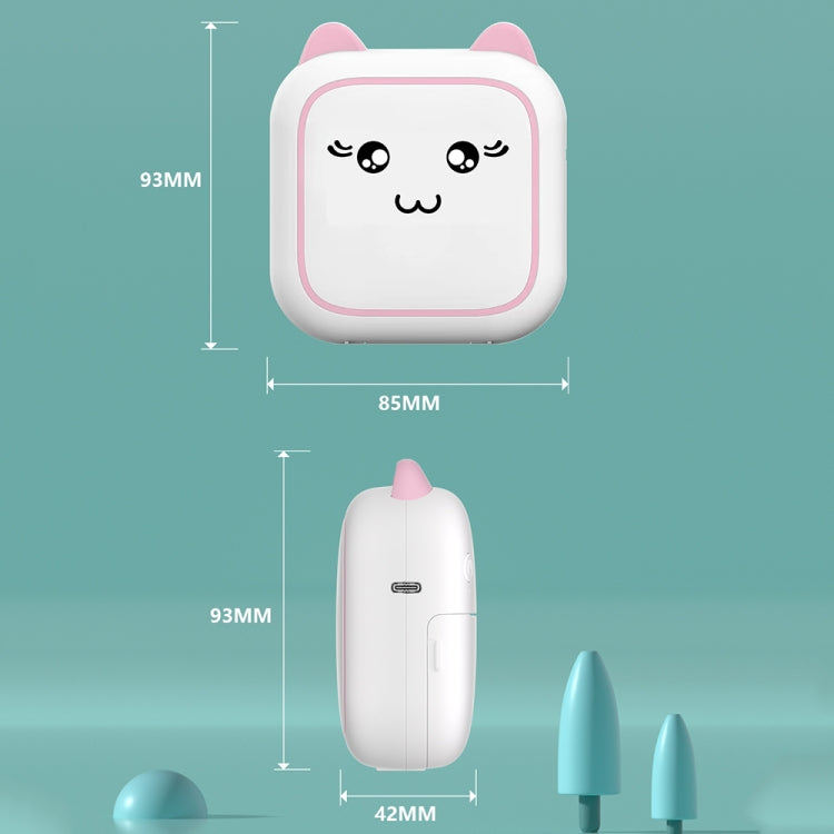Imprimante thermique photo portable Bluetooth M5 mini cartoon, bleu, rose