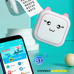 Imprimante thermique photo portable Bluetooth M5 mini cartoon, bleu, rose