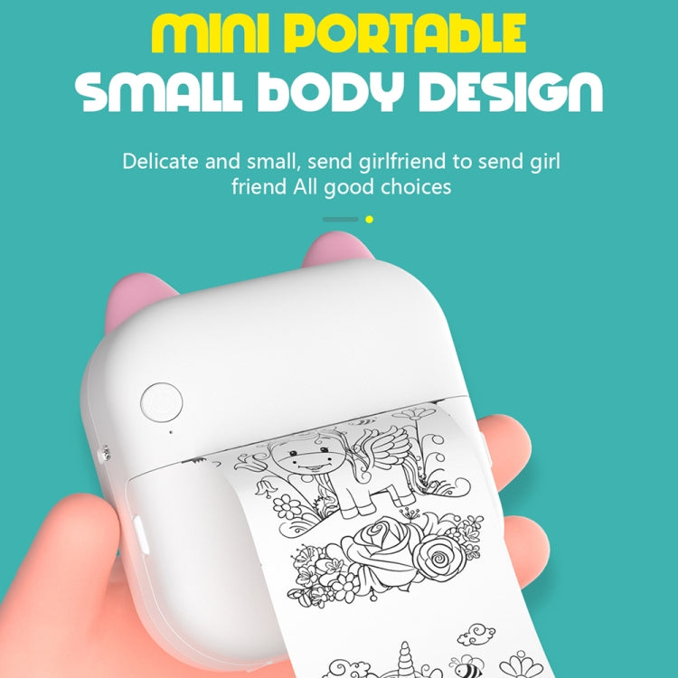 Imprimante thermique photo portable Bluetooth M5 mini cartoon, bleu, rose