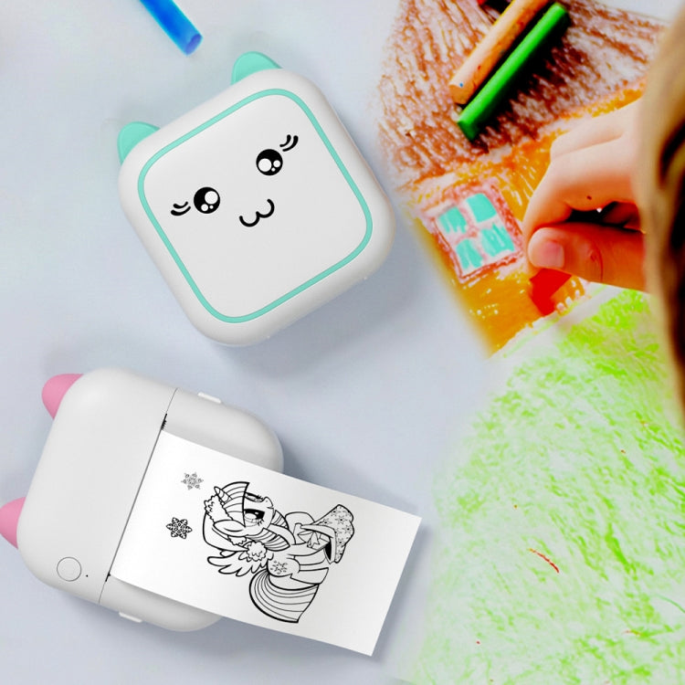 Imprimante thermique photo portable Bluetooth M5 mini cartoon, bleu, rose