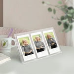 Pour Cadre photo transparent pour PC, format vertical, trois carrés, pour Polaroid