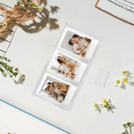 Pour Cadre photo transparent pour PC, format vertical, trois carrés, pour Polaroid