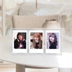 Pour Cadre photo transparent pour PC, format vertical, trois carrés, pour Polaroid