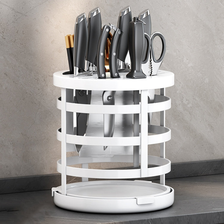 Support de rangement épais pour couteaux, cylindre à baguettes, égouttoir de cuisine pour comptoir, fixe (blanc), fixe (noir), fixe (crème), rotatif (blanc), rotatif (noir), rotatif (crème)