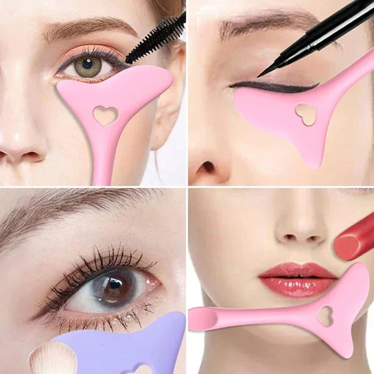 Aide au maquillage des yeux en silicone multifonctionnelle pour le traçage de l'eye-liner