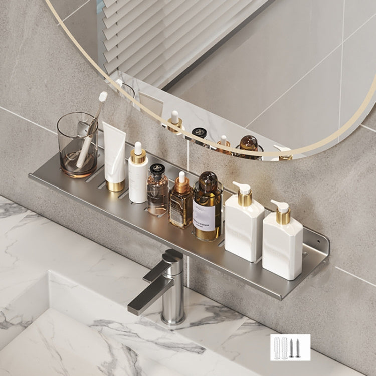 Étagère d'évier pour salle de bain, sans perçage, étagère de rangement, 30cm (blanc), 40cm (blanc), 50cm (blanc), 30cm (noir), 40cm (noir), 50cm (noir), 30cm (gris), 40cm (gris), 50cm (gris), 50cm en U (blanc), 50cm en U (noir), 50cm en U (gris)