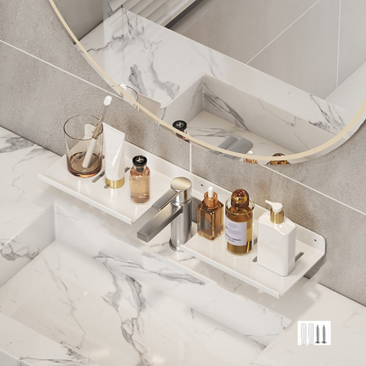Étagère d'évier pour salle de bain, sans perçage, étagère de rangement, 30cm (blanc), 40cm (blanc), 50cm (blanc), 30cm (noir), 40cm (noir), 50cm (noir), 30cm (gris), 40cm (gris), 50cm (gris), 50cm en U (blanc), 50cm en U (noir), 50cm en U (gris)
