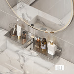 Étagère d'évier pour salle de bain, sans perçage, étagère de rangement, 30cm (blanc), 40cm (blanc), 50cm (blanc), 30cm (noir), 40cm (noir), 50cm (noir), 30cm (gris), 40cm (gris), 50cm (gris), 50cm en U (blanc), 50cm en U (noir), 50cm en U (gris)