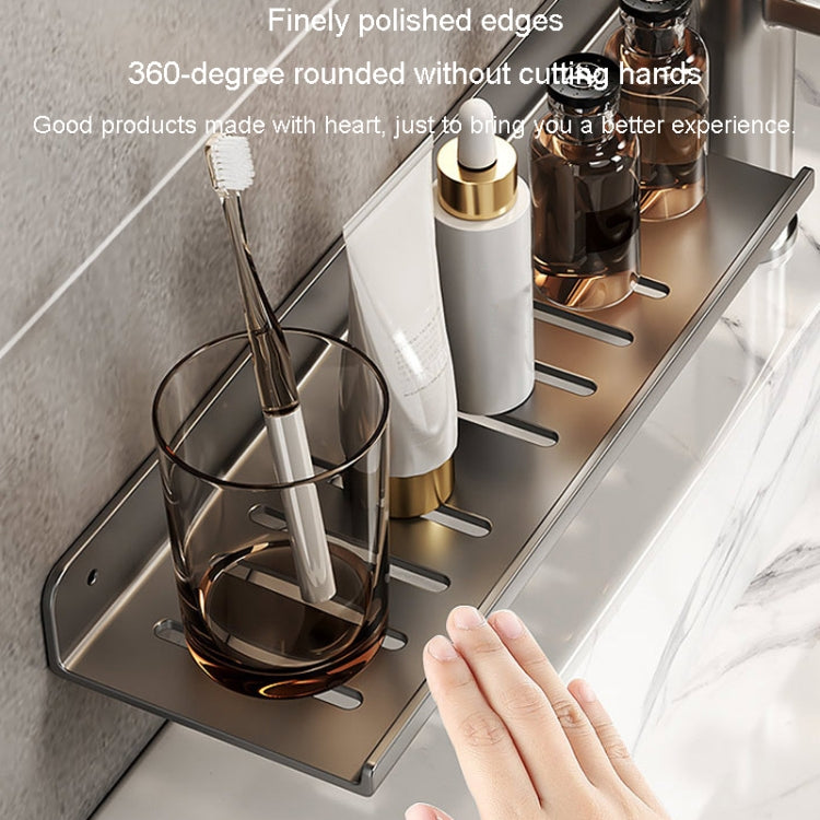 Étagère d'évier pour salle de bain, sans perçage, étagère de rangement, 30cm (blanc), 40cm (blanc), 50cm (blanc), 30cm (noir), 40cm (noir), 50cm (noir), 30cm (gris), 40cm (gris), 50cm (gris), 50cm en U (blanc), 50cm en U (noir), 50cm en U (gris)